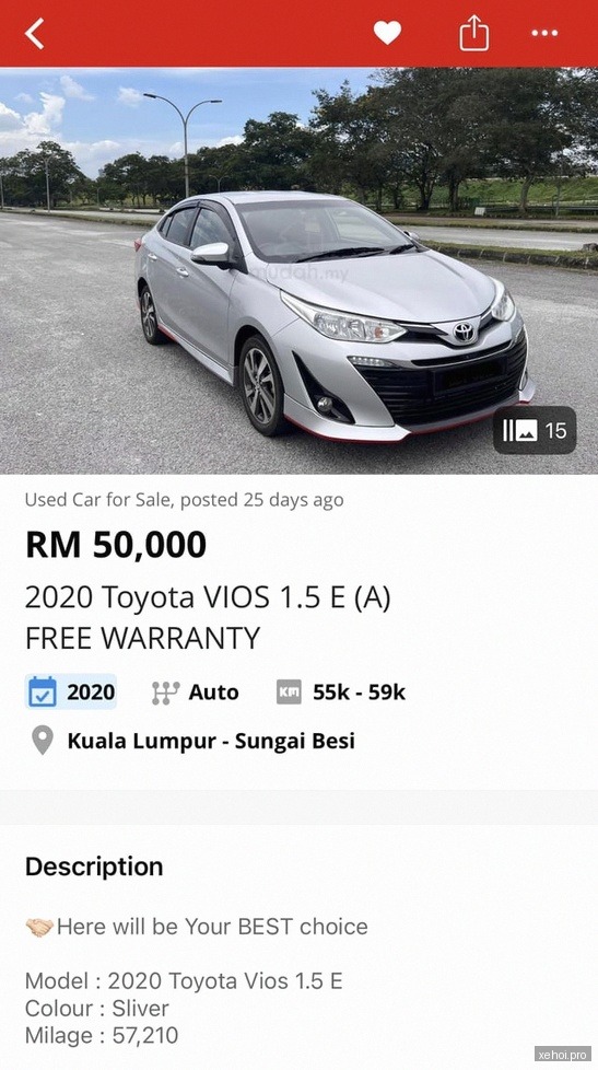 Toyota Vios E CVT - 2021